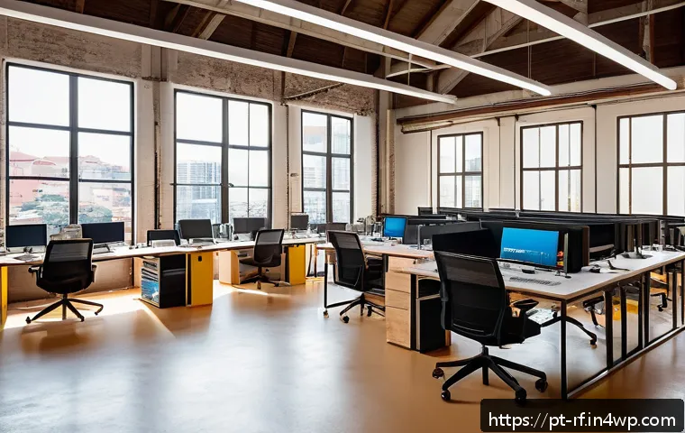 크리에이티브 허브의 운영 모델 비교 - A vibrant creative hub interior in São Paulo, Brazil, featuring a multidisciplinary team of diverse ...